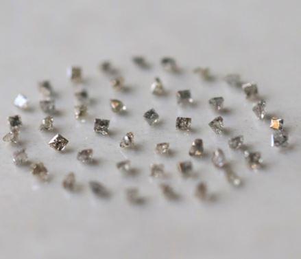 Princess Cut Salt and Pepper Diamond Lot 0.88 CT, Natural Gray Black 1.3–1.5 mm Ethical Loose Diamonds for Engagement Jewelry
