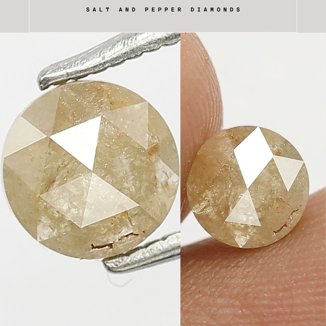 Light Yellowish Color Round Shape Rose Cut Natural Loose Diamond 0.71 Carat
