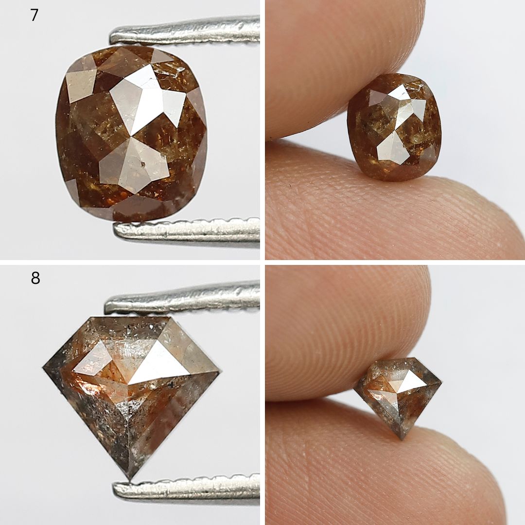 8.09 CT Mixed Shape Rustic Diamond Lot | 8 Pcs Natural Conflict Free Loose Diamonds for Rings & Jewelry