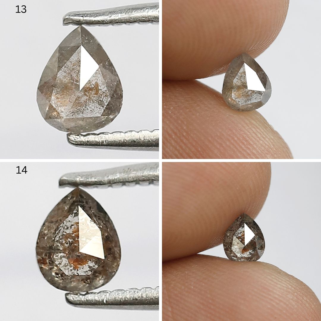 5.09 Carat Mix Shape Loose Diamonds | Natural Grayish Brown Rustic Ethical Diamond Lot for Jewelry Making