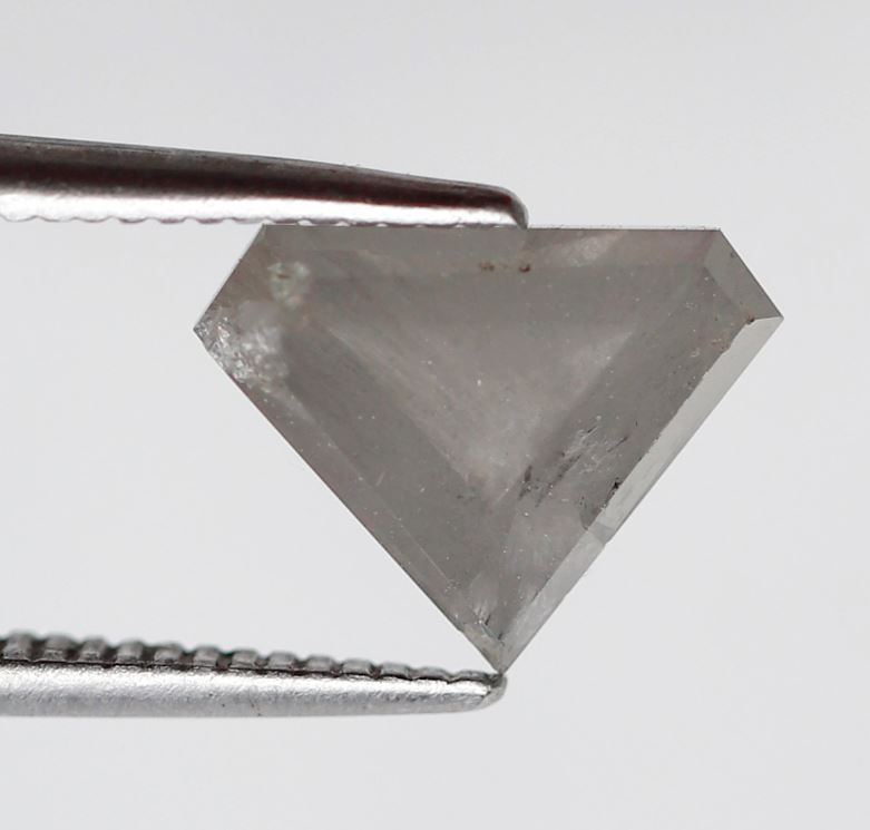 Geometric Cut 1.88 Ct Salt and Pepper Diamond, Natural Grayish Diamond, Loose Stone for Custom Wedding Band