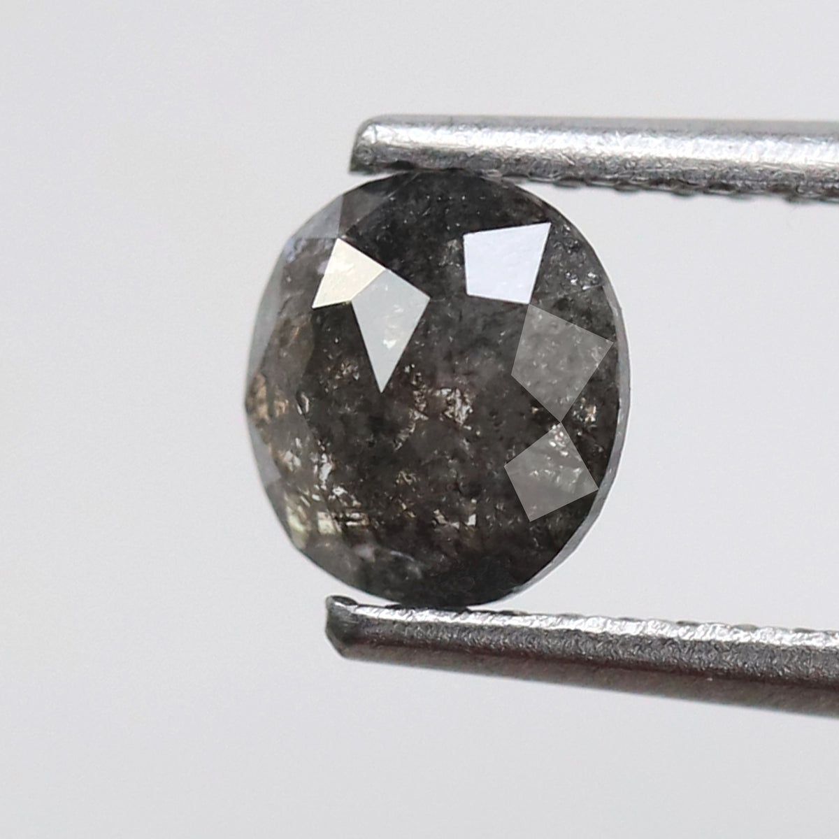Oval Shape 0.58 CT Salt and Pepper Diamond, Natural Blackish Gray Loose Earth Mined Diamond for Bridal Jewelry Design
