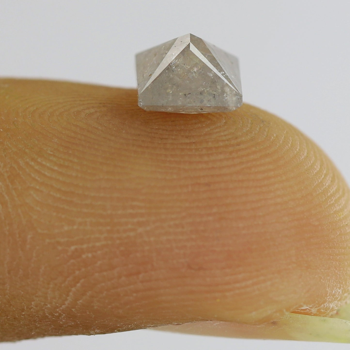 1.15 CT Princess cut Salt and pepper Diamond 5 MM Natural Grey color Loose Diamond