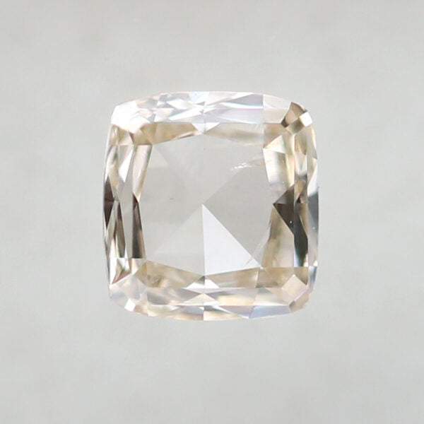0.76 CT Cushion cut Rose cut Diamond 6 mm Light Brown color Si Clarity Loose Diamond