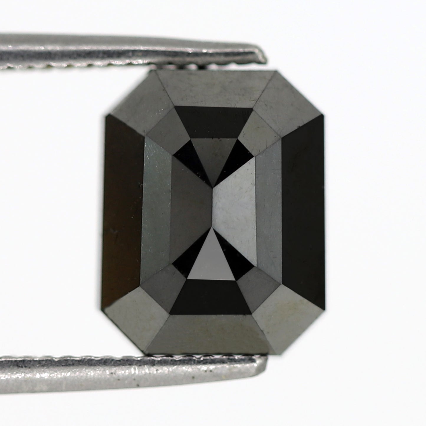 3 CT Emerald cut Loose Diamond 9 MM Treated Black Diamond For Wedding Ring