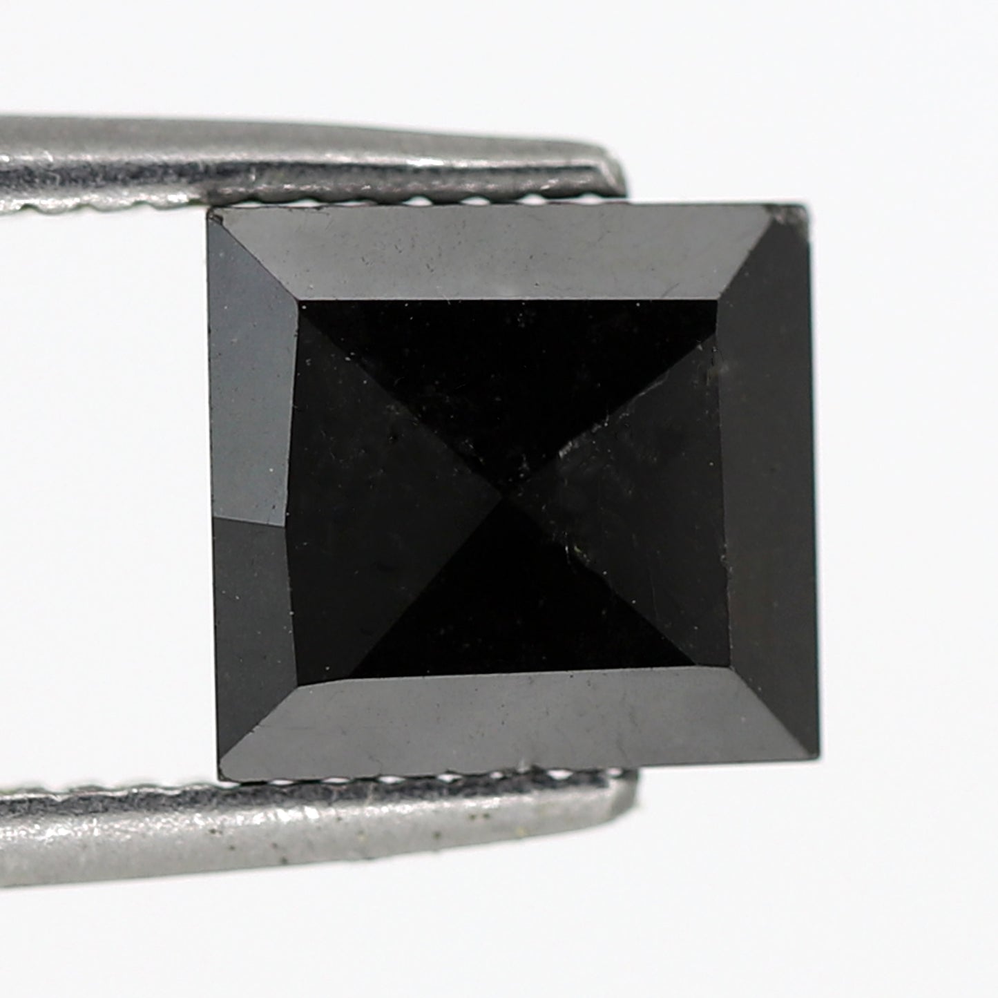 2.06 CT Square cut 7 MM Heated Black Diamond For Wedding Ring