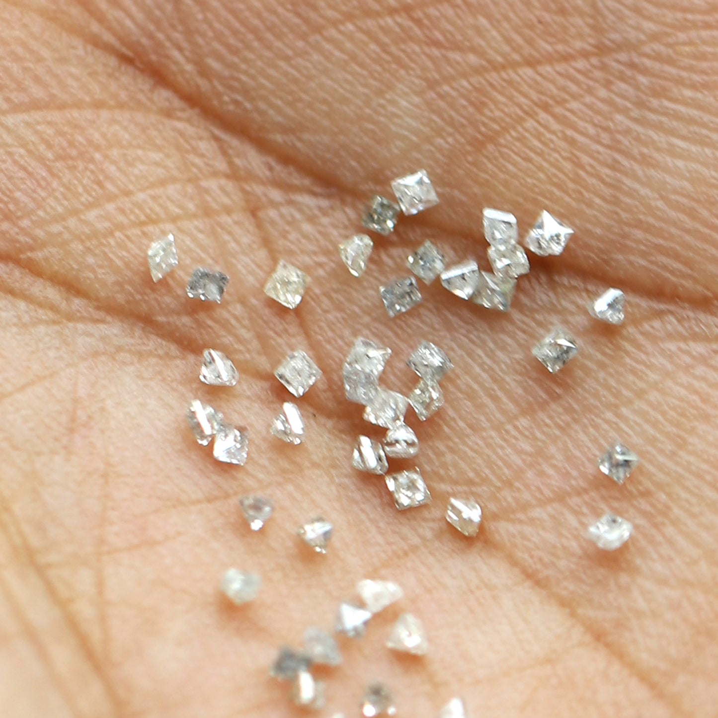 0.70 CT Brownish Gray Princess Cut Diamond Lot, 45 Pcs Natural Ethical Loose Diamonds for Wedding Jewelry and Custom Rings