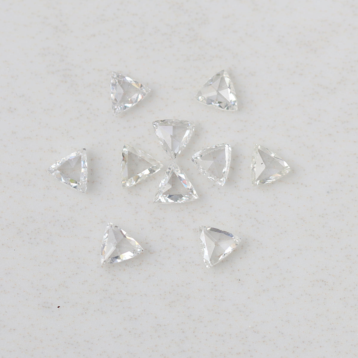 1.00 CT GH color Eye Clean Vs/SI Clarity Loose Natural Diamond 3 MM Triangle Shape Clear Rose Cut Diamond Wedding Ring