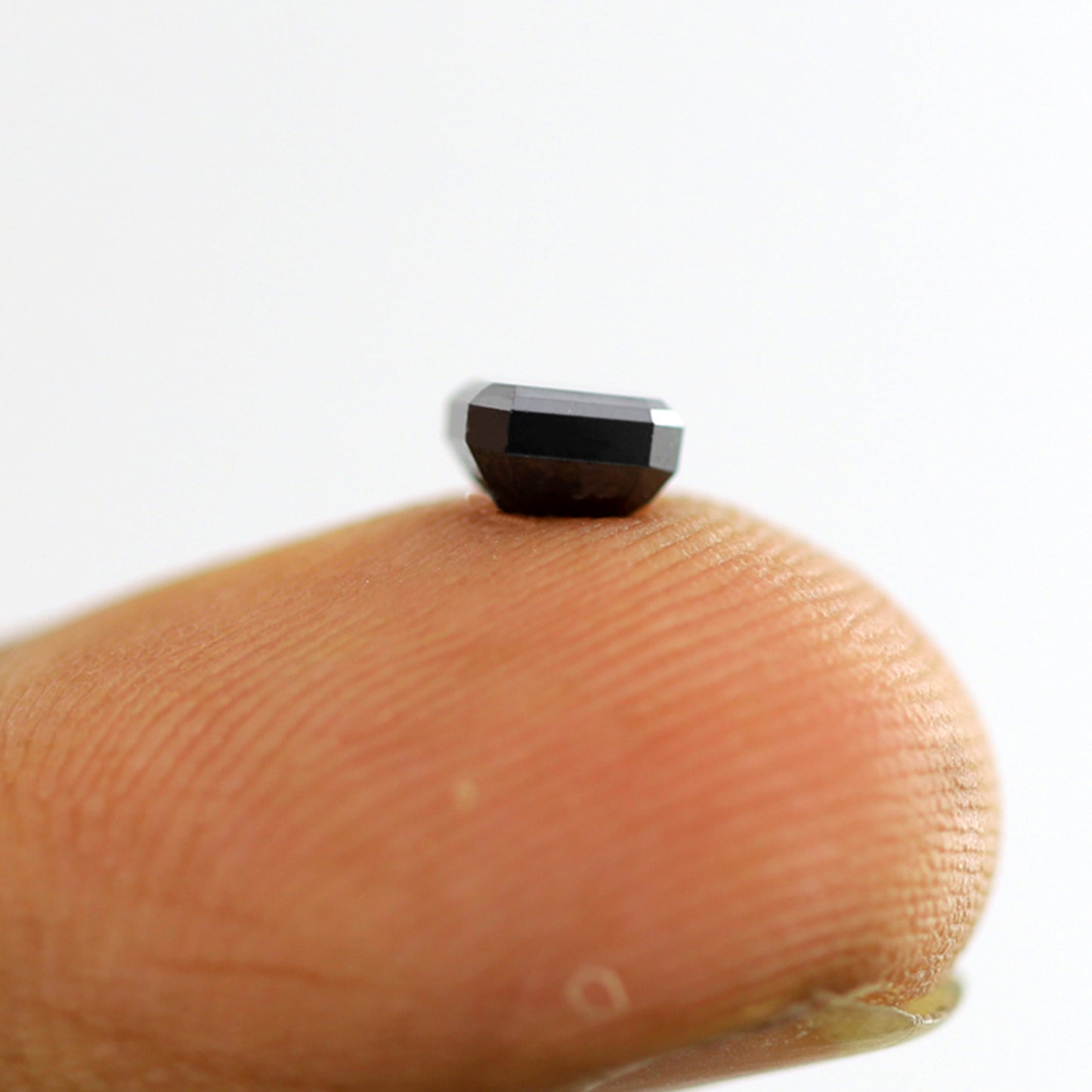 Natural Treated 0.85 CT Emerald Shape Black Diamond, 5.00 mm Loose Diamond for Engagement Ring, Unique Jewelry