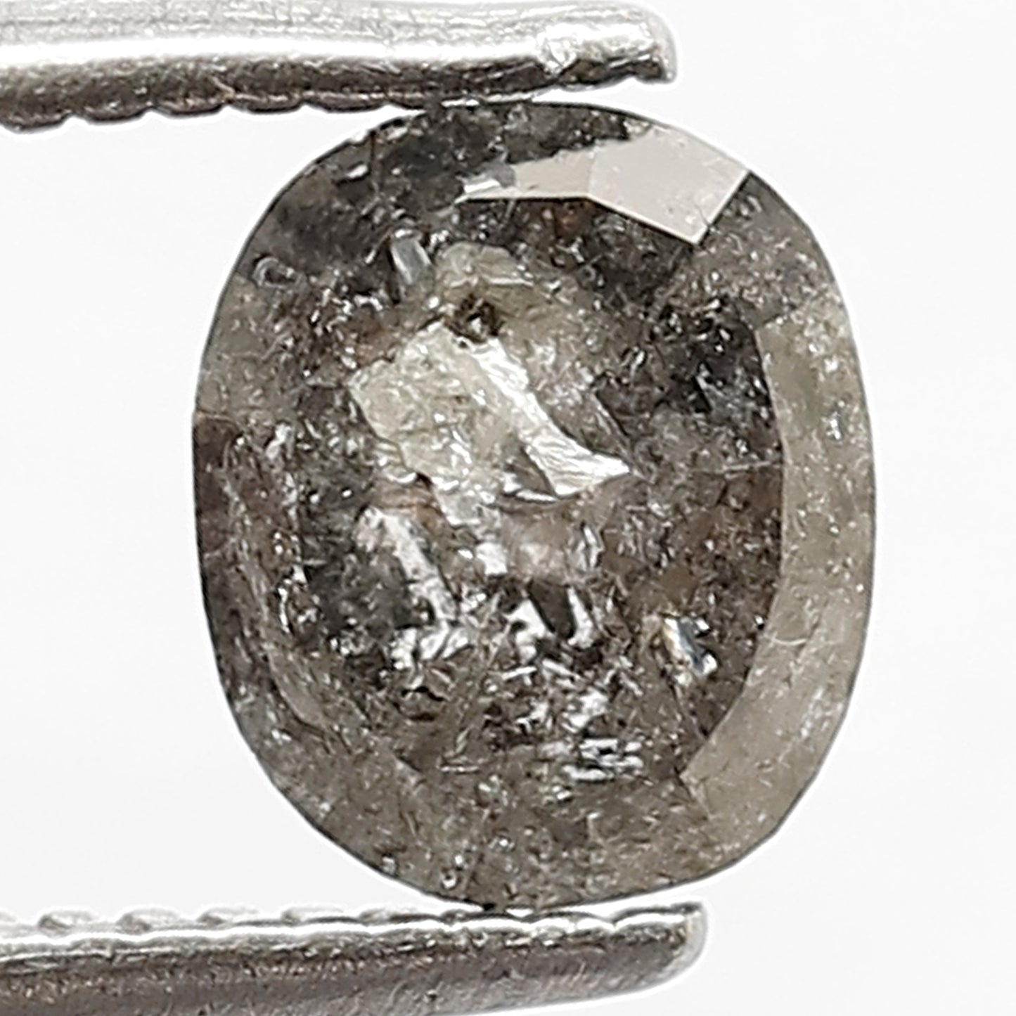 1.19 Ct Oval Shape Gray Black Salt & Pepper Diamond | Natural Conflict Free Loose Diamond for Jewelry