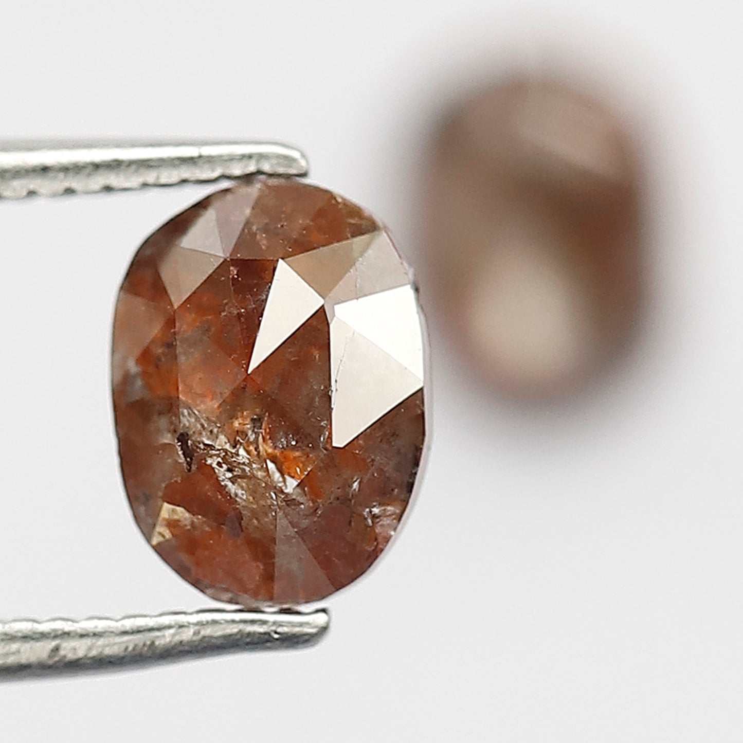 1.63 Ct Pair Oval Shape Reddish Rustic Diamonds | Natural Loose Earth Mined Stones