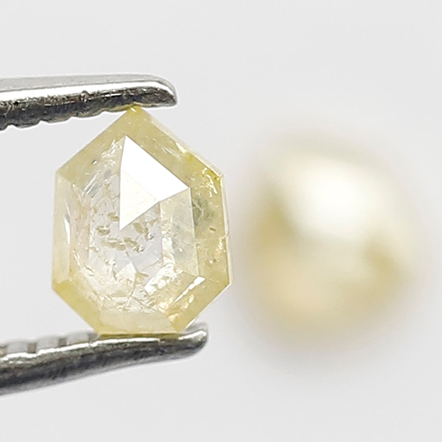 0.49 Ct Geometric Cut Diamond Pair | Natural Yellowish Rustic Loose Diamonds For Pendant and Ring