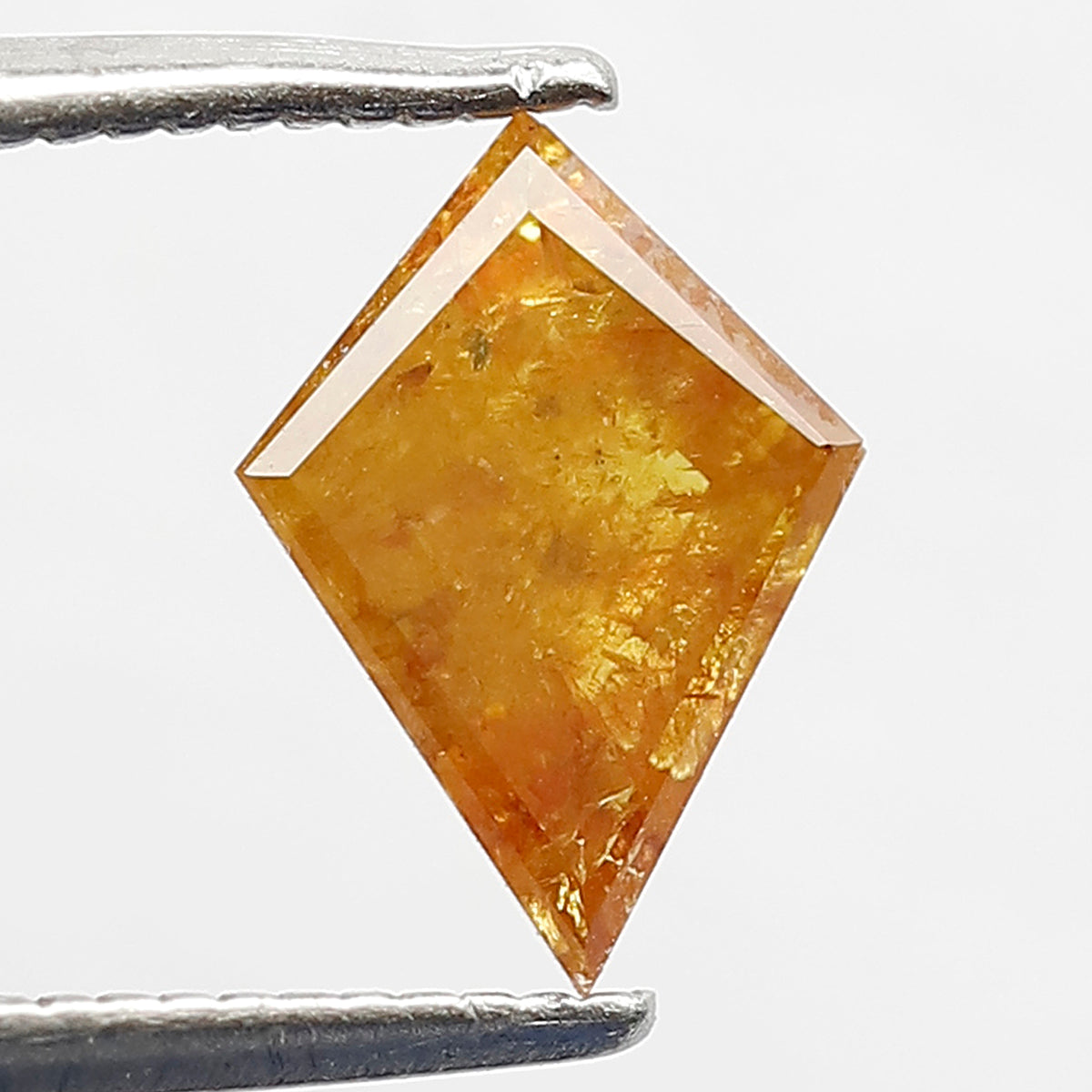Natural Kite Shape 0.86 CT Yellowish Red color Loose Rustic Earth Mined Diamond For Making Pendant