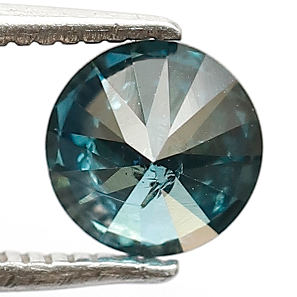0.84 Ct Round Brilliant Treated Blue Diamond | 6x6 mm Loose Diamond