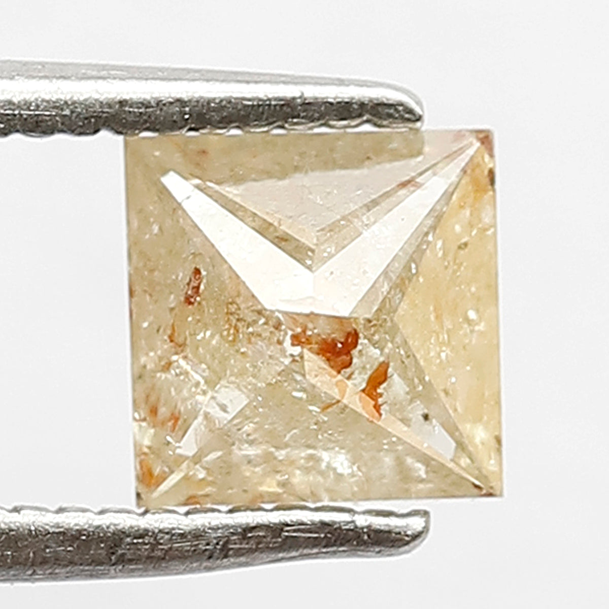 5.50 mm Princess Cut 1.03 Ct Natural Yellowish Red Loose Diamond for Engagement Ring