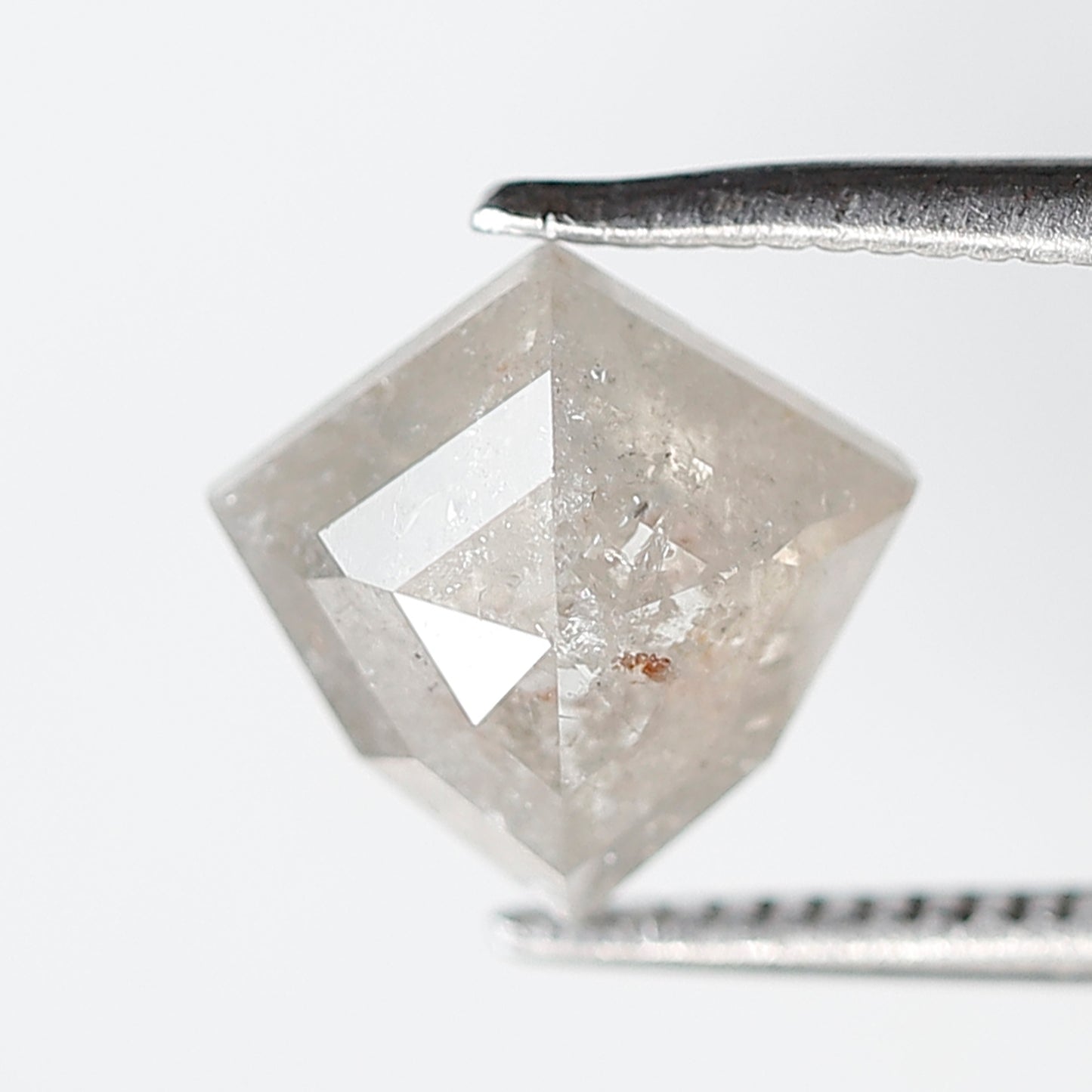 2.10 CT 8.70 MM Kite Shape Salt and Pepper Misty White Color Natural Loose Diamond