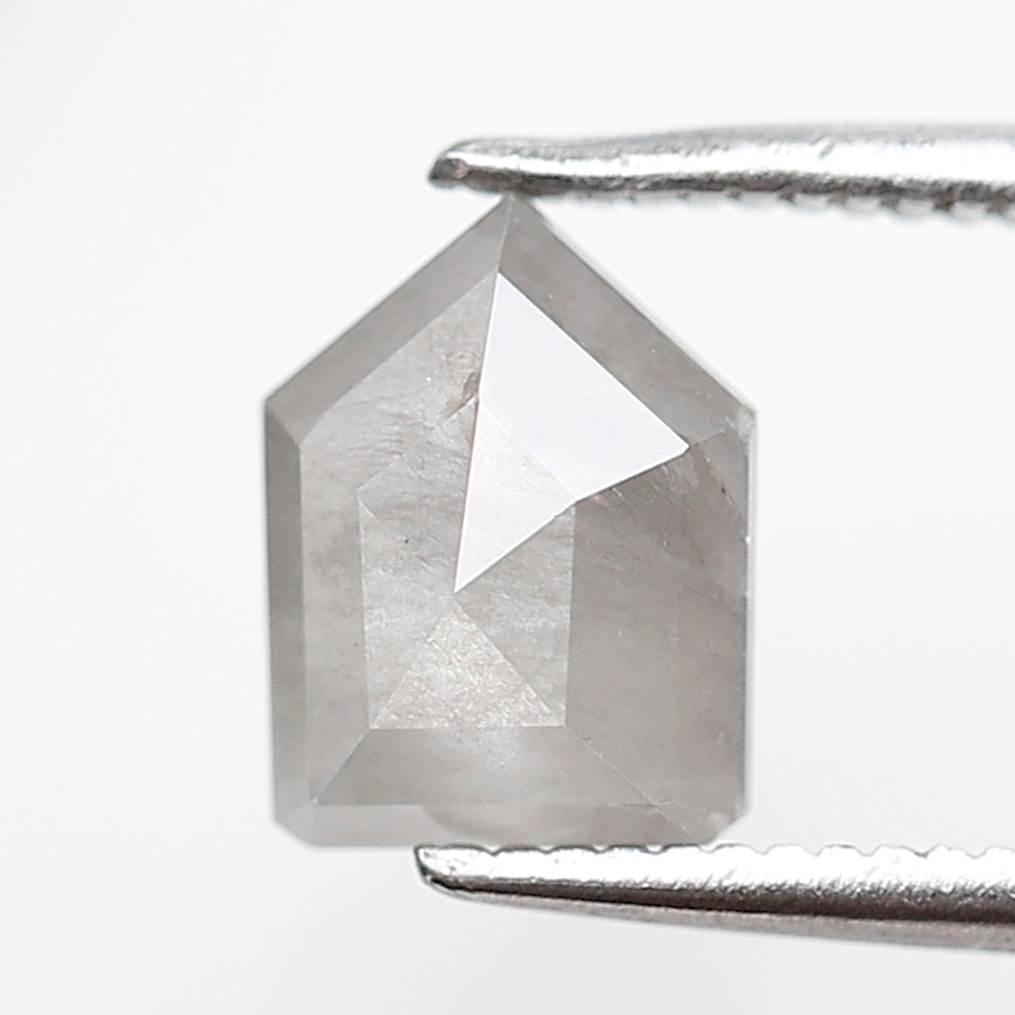 1.35 CT 7.90 MM Shield Shape Salt and Pepper Diamond Grey Color Natural Loose Diamond