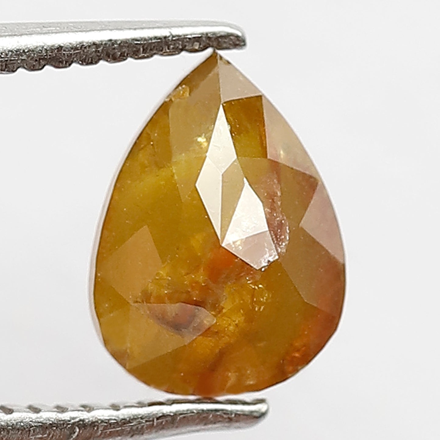 Pear Shape 1.20 Ct Natural Yellowish Red Rustic Diamond | 7.90 mm Loose Diamond for Ring