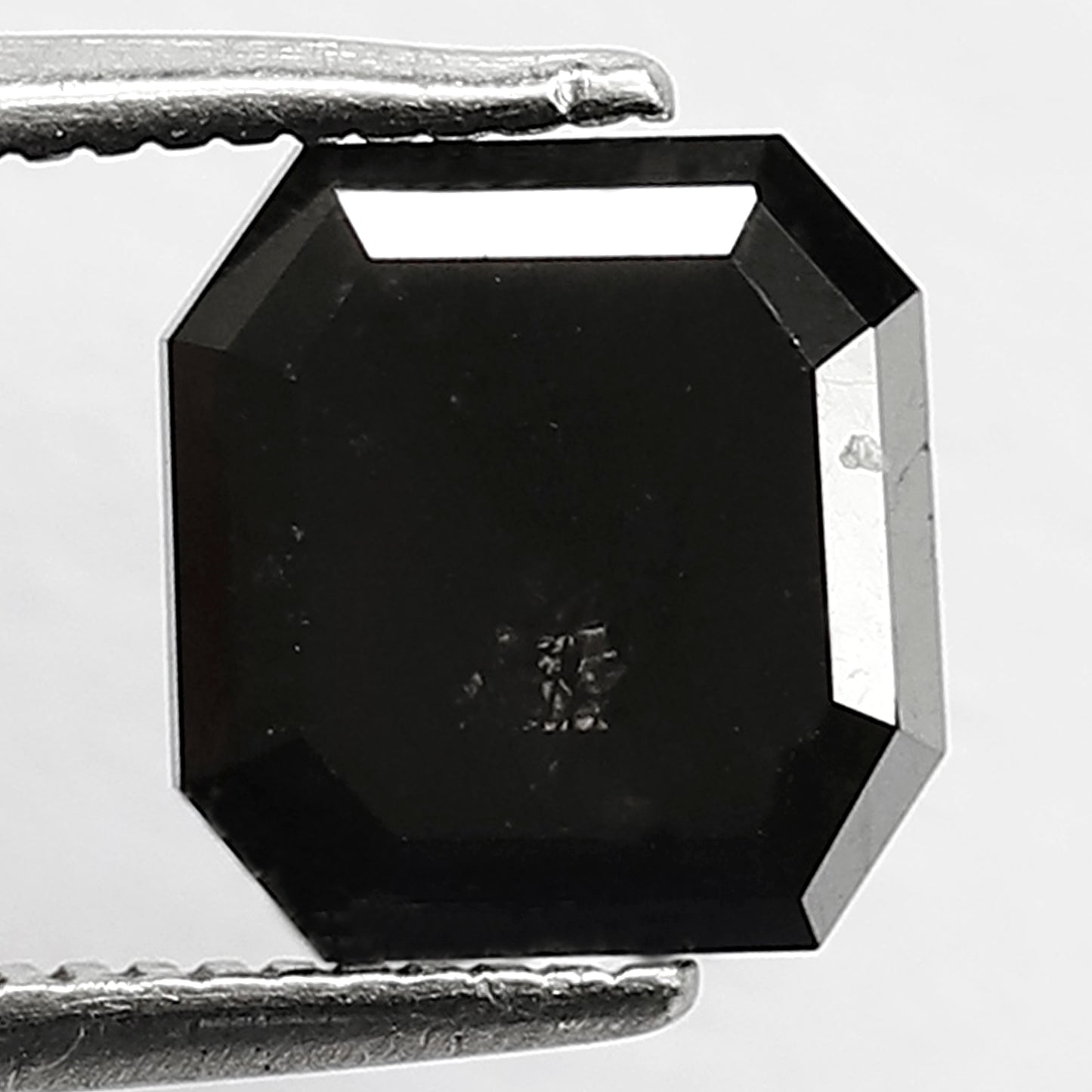 1.83 CT Square Emerald Loose Diamond 7.6 MM Natural Treated Black Diamond For Wedding Band