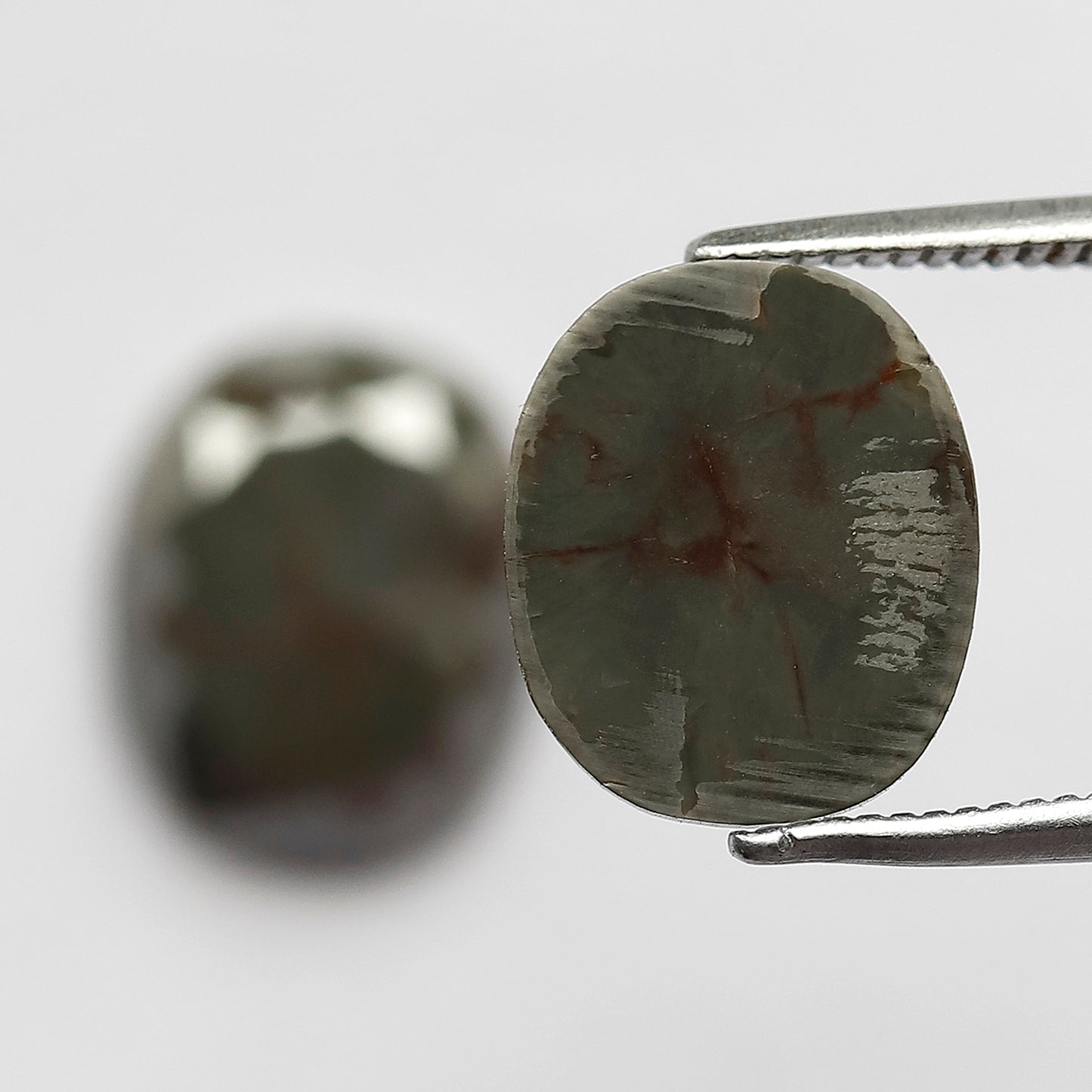 5.76 CT Couple Of Oval Cut Black Salt and Pepper Diamond Made Rings