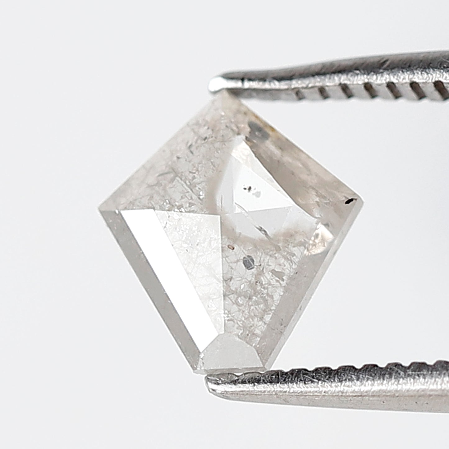 0.66 CT 7.60 MM Modified Kite Shape Salt and Pepper Diamond Translucent White Color Natural Loose Diamond