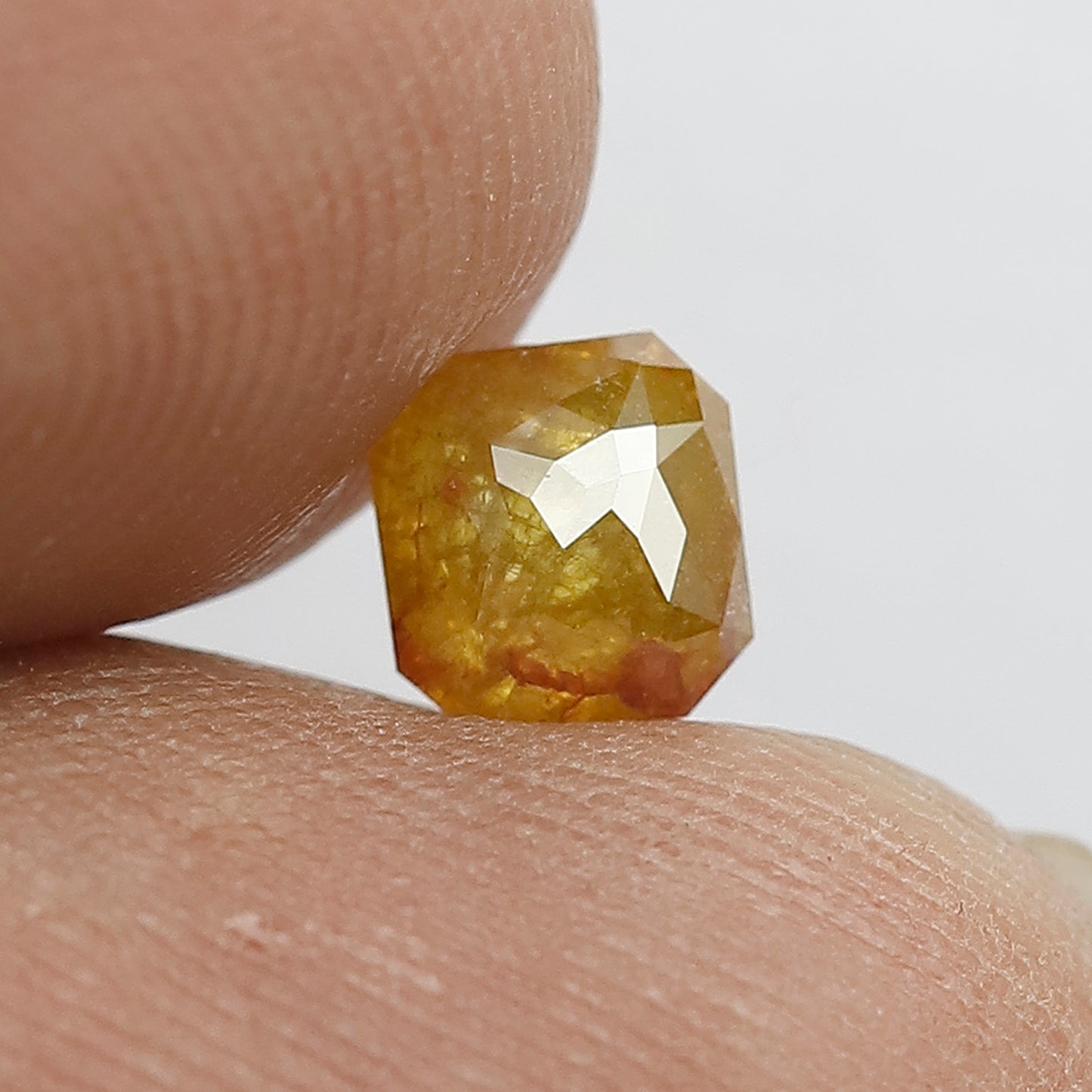 0.75 CT Asscher cut Rustic Diamond, Natural Brownish Red Loose Conflict Free Diamond