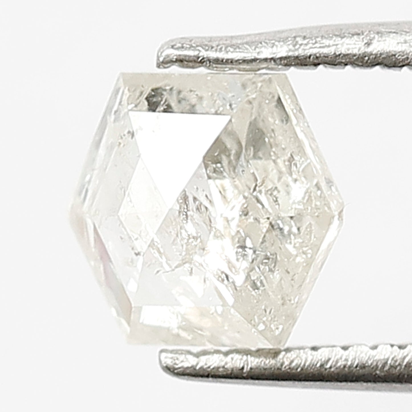 1.11 CT Beautiful Fancy White Step Cut Geometric Shape Gorgeous Loose Salt and Pepper Transparent Diamond ideal for making Vintage Jewelry