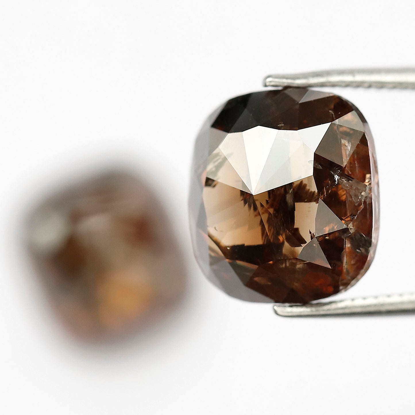 9.11 CT Cushion Pair Fancy Color Salt And Pepper Rustic Loose Diamond For Gold Earrings