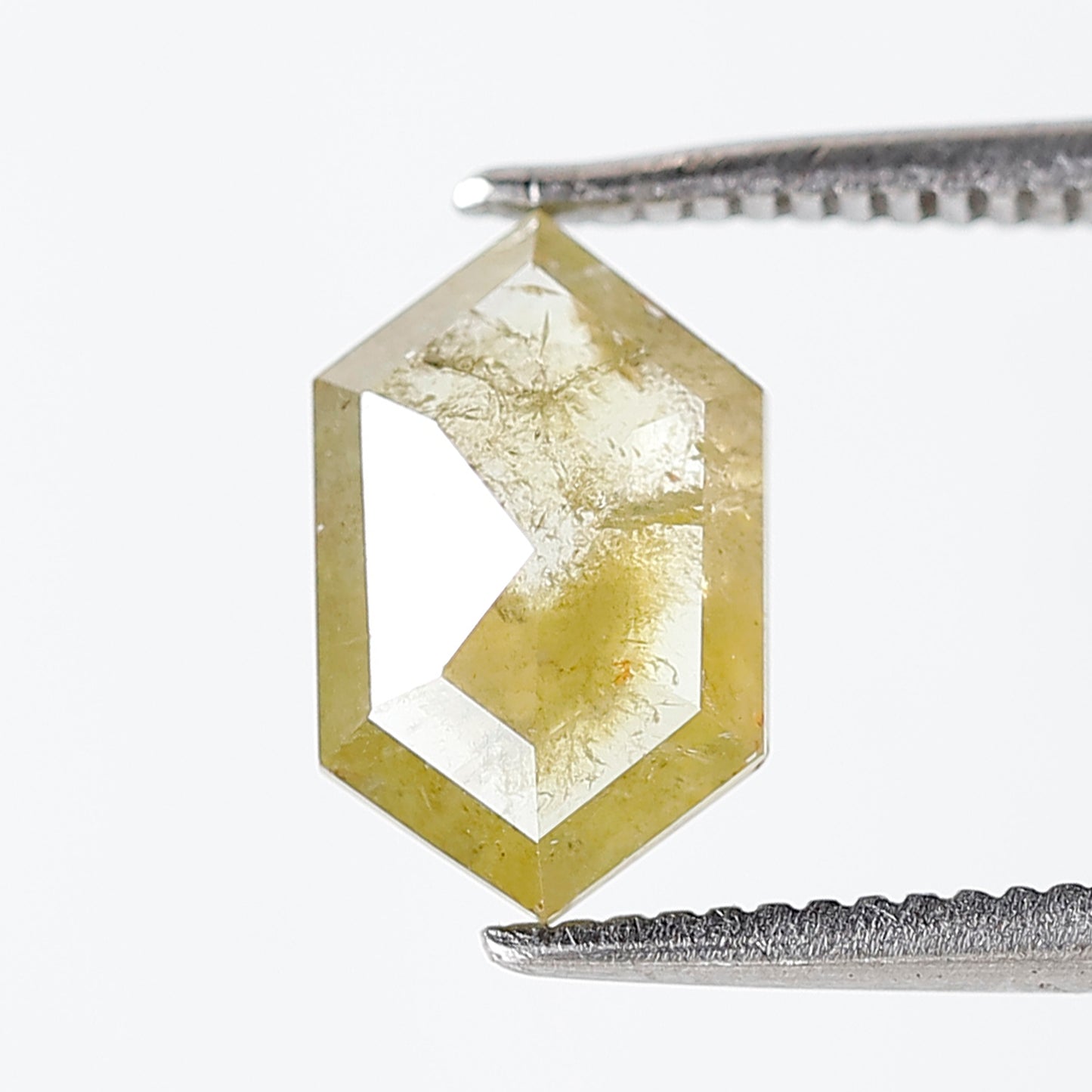 1.26 CT 9.50 MM Elongated Hexagon Shape Salt and Pepper Diamond Fancy Yellow Color Natural Loose Diamond