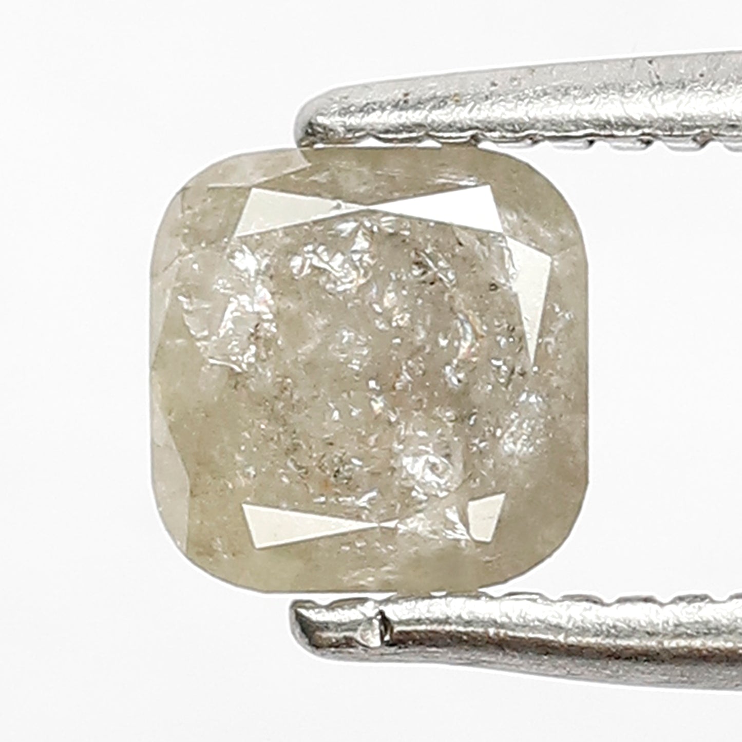 0.77ct 5 mm Natural Loose Salt and pepper diamond Grey color for ring jewelry