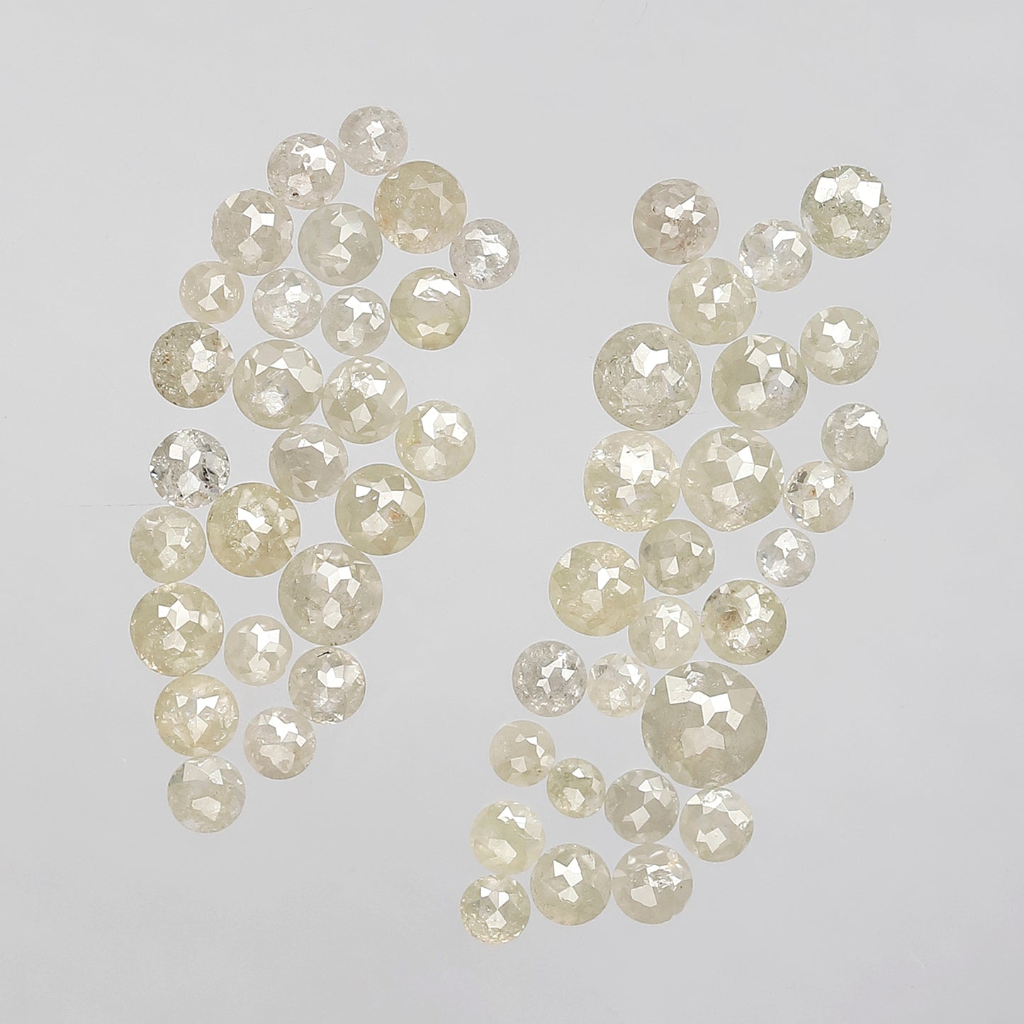 5.04 CT White Loose Round Rose cut Diamonds, 2 mm to 4 mm 51 pcs Natural Diamonds