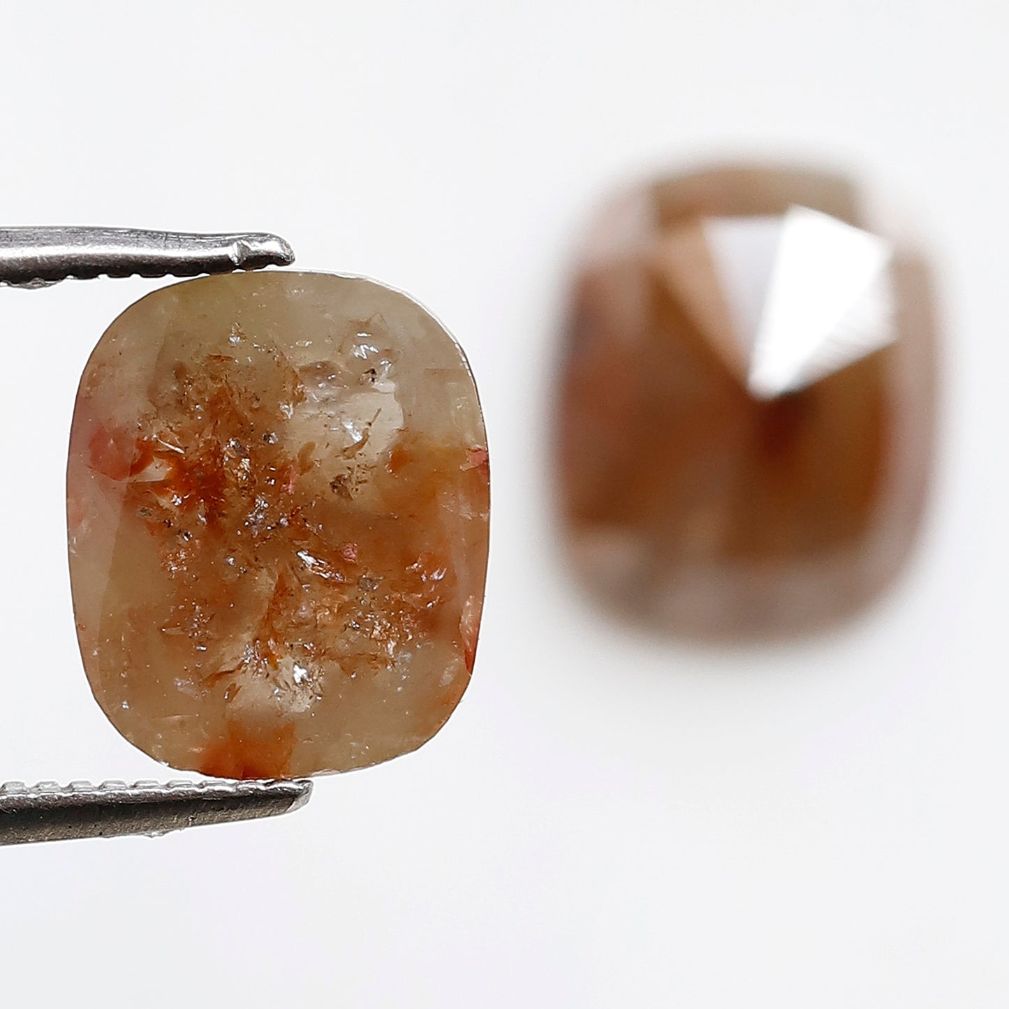 4.82 CT 9 MM Pair Of Oval Shape Salt and Pepper Diamond Rustic Red Grey Color Natural Loose Diamond