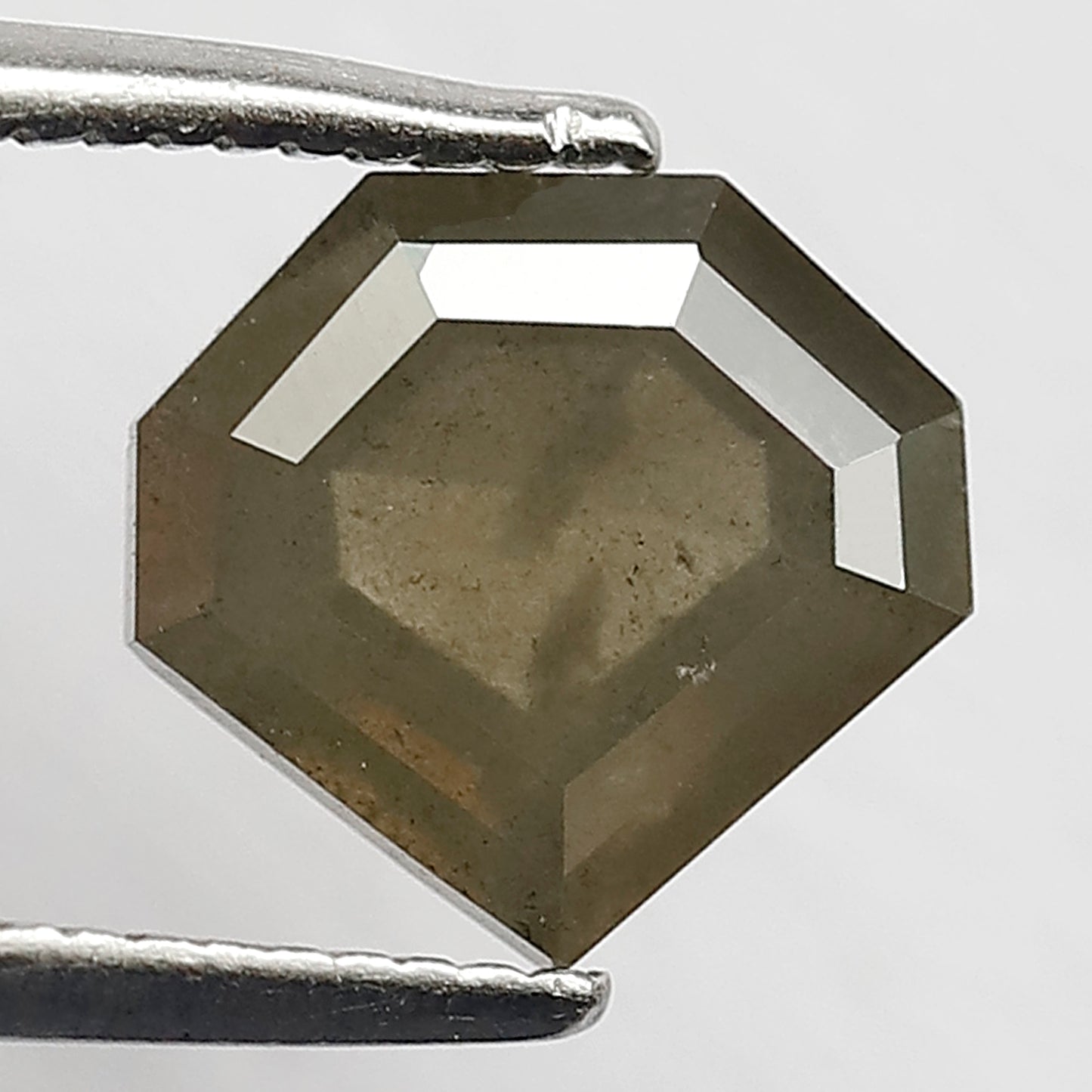 1.94 CT 7 MM Natural Loose Diamond, Shield salt & Pepper Diamond For Gift