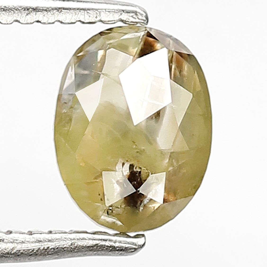 0.80 CT Oval shape salt and pepper loose diamonds Natural Greenish color Galaxy diamonds