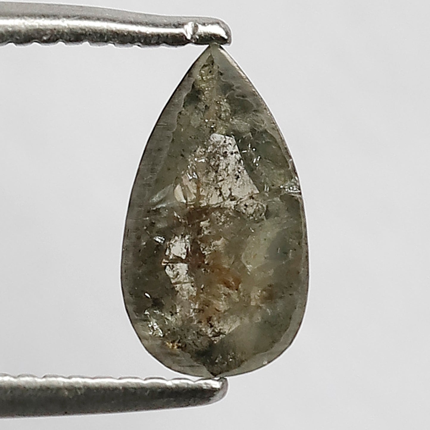 0.63 ct Pear shape Grayish salt and pepper loose for weeding diamond jewelry