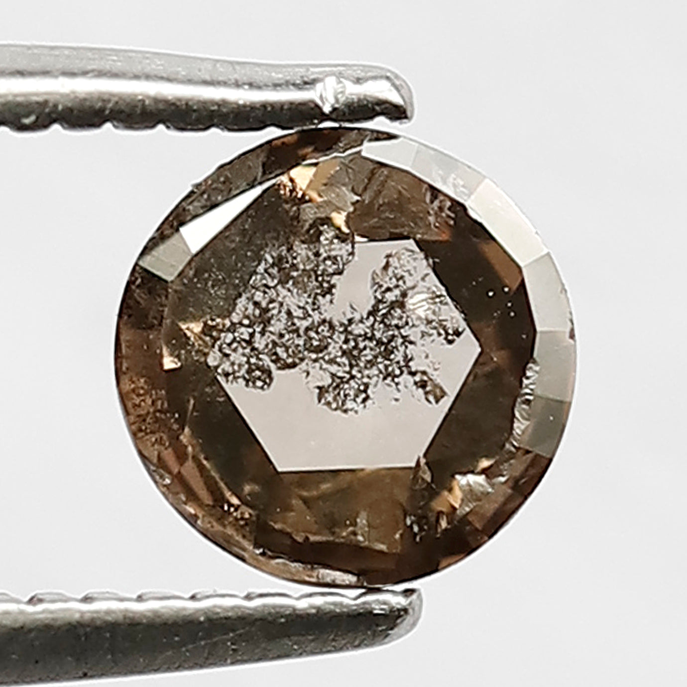 0.44 Ct 5.5 mm Natural Loose Diamond Dark brown Salt And Pepper shaped diamond