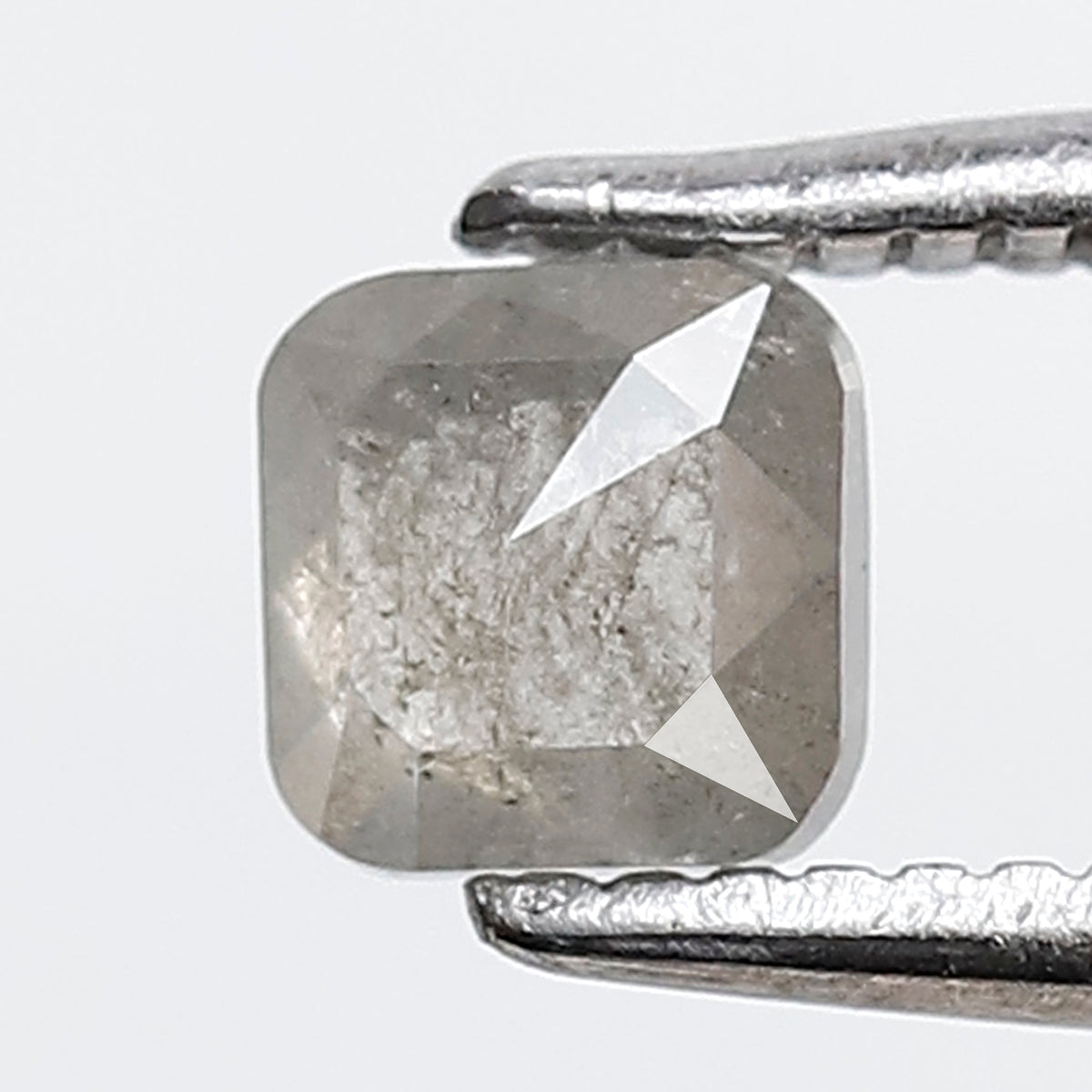 0.43 CT Cushion Salt and Pepper Diamond 4 MM Cushion Shape Natural Loose Gray Color Diamond