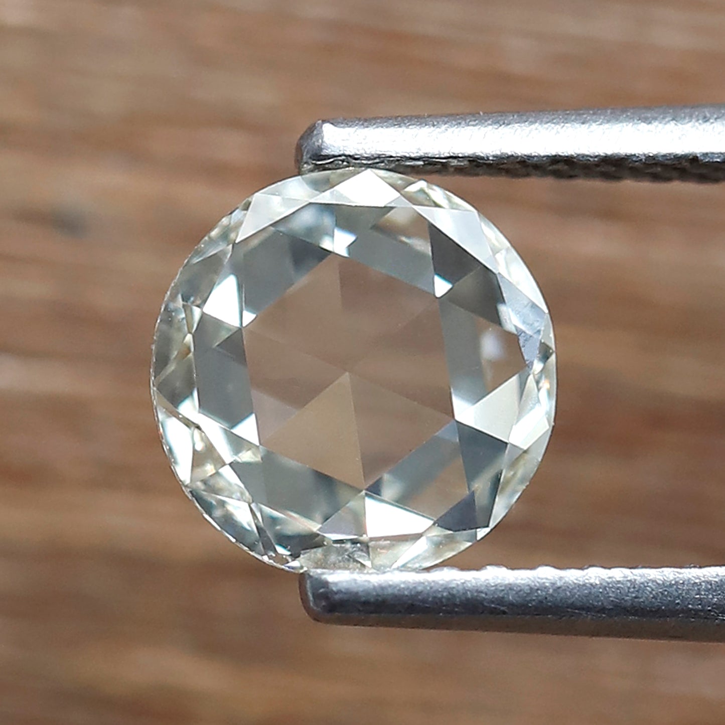 0.73 CT Light Yellow Round Shape Diamond, Natural VS1 Loose Rose cut Diamond For Making Women Ring