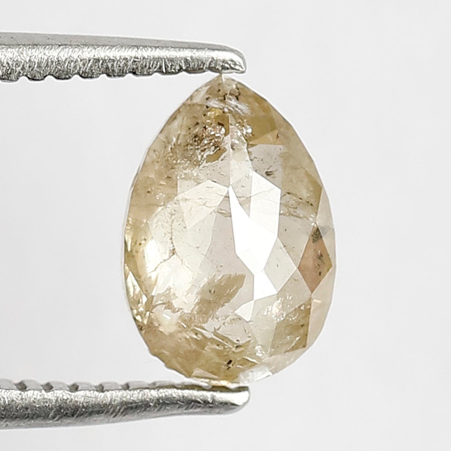 0.95 CT 7 mm Yellowish Brown Pear shape salt and pepper loose diamond for Jewelry ring