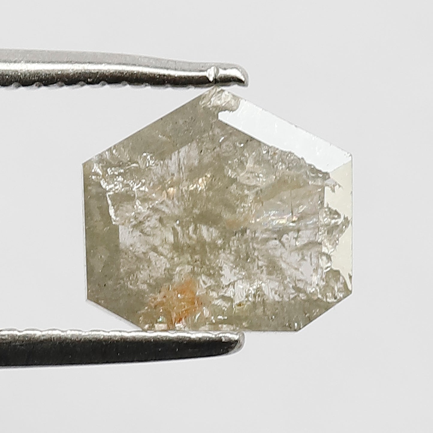 1.59 CT Salt and pepper modified Geometric shape 7 MM antique diamond