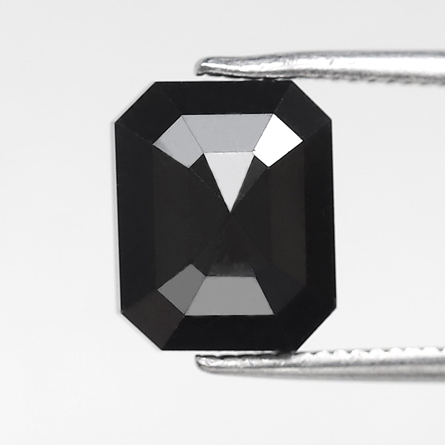 4.39 CT Large Emerald Cut Black Diamond, AAA Quality Natural Treated Loose Diamond for Anniversary Ring