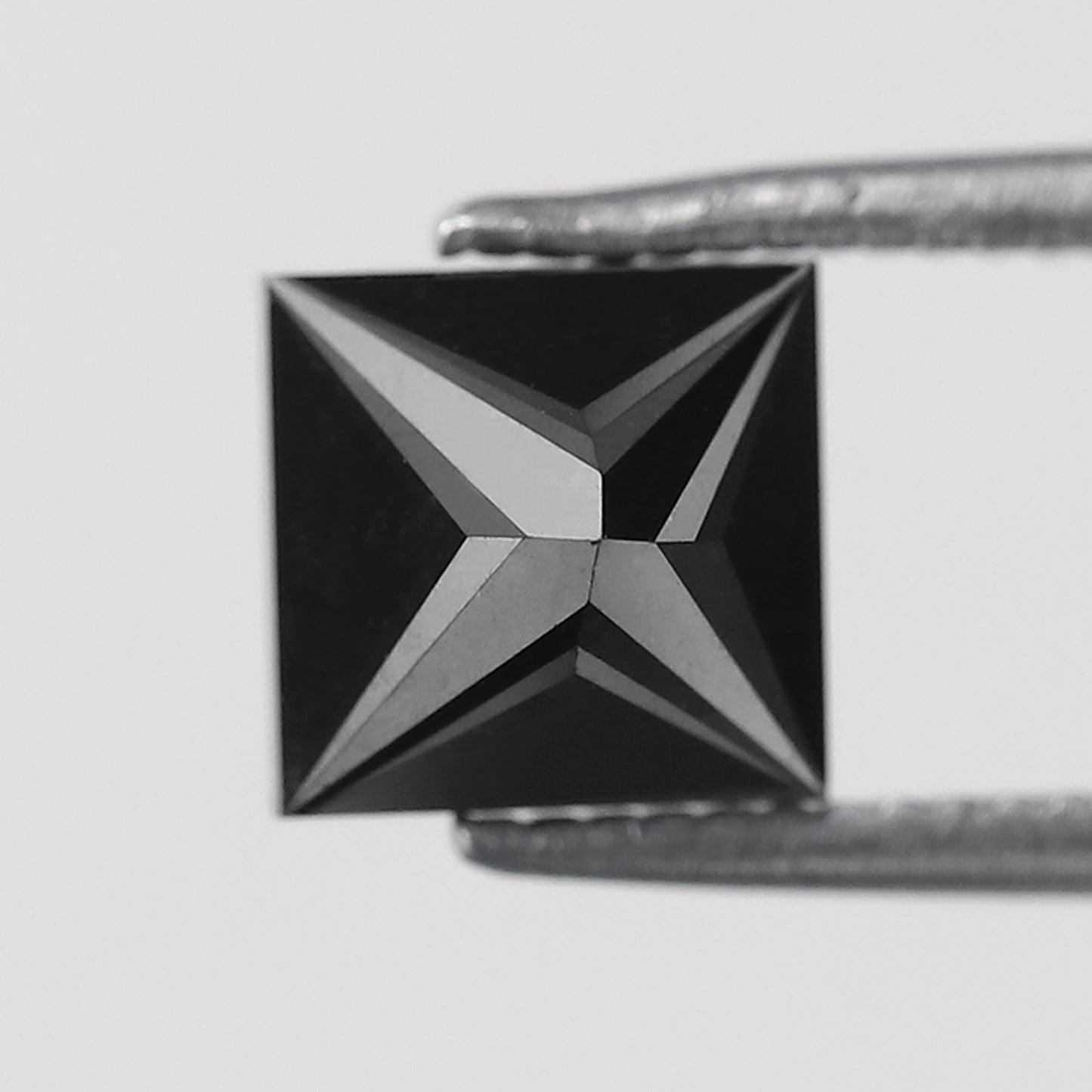 1.76 CT Princess cut Loose Diamond 5 MM Heated Black Diamond