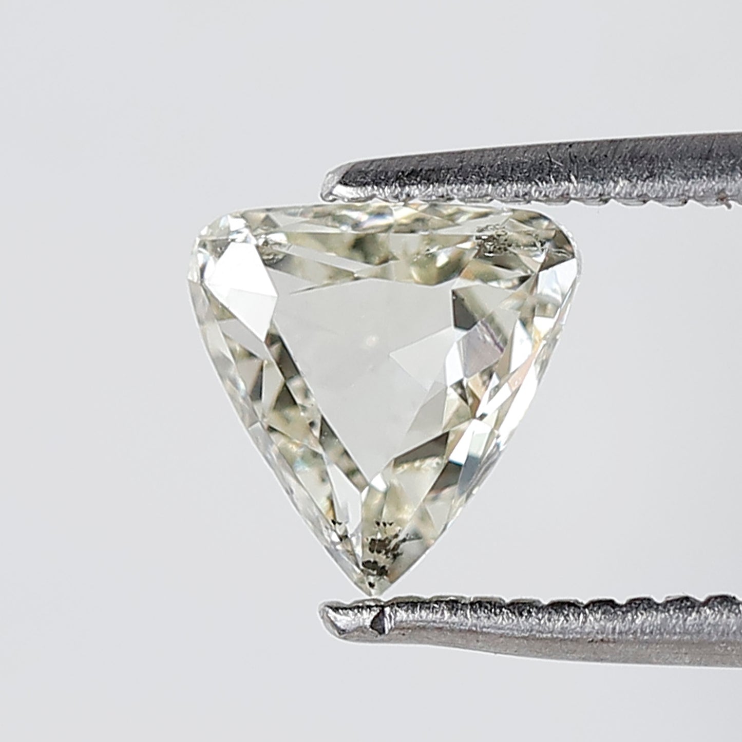 1.03 CT Unique Triangle Shape Old mine Cut Loose Natural Fancy Light Toned Yellow Si Clarity Diamond ideal for making Antique Design Jewelry