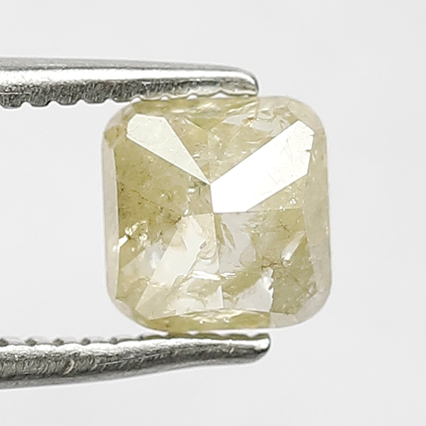 1.11 CT Cushion cut 5 MM Yellow Green Rustic Diamond For Make Engagement Ring