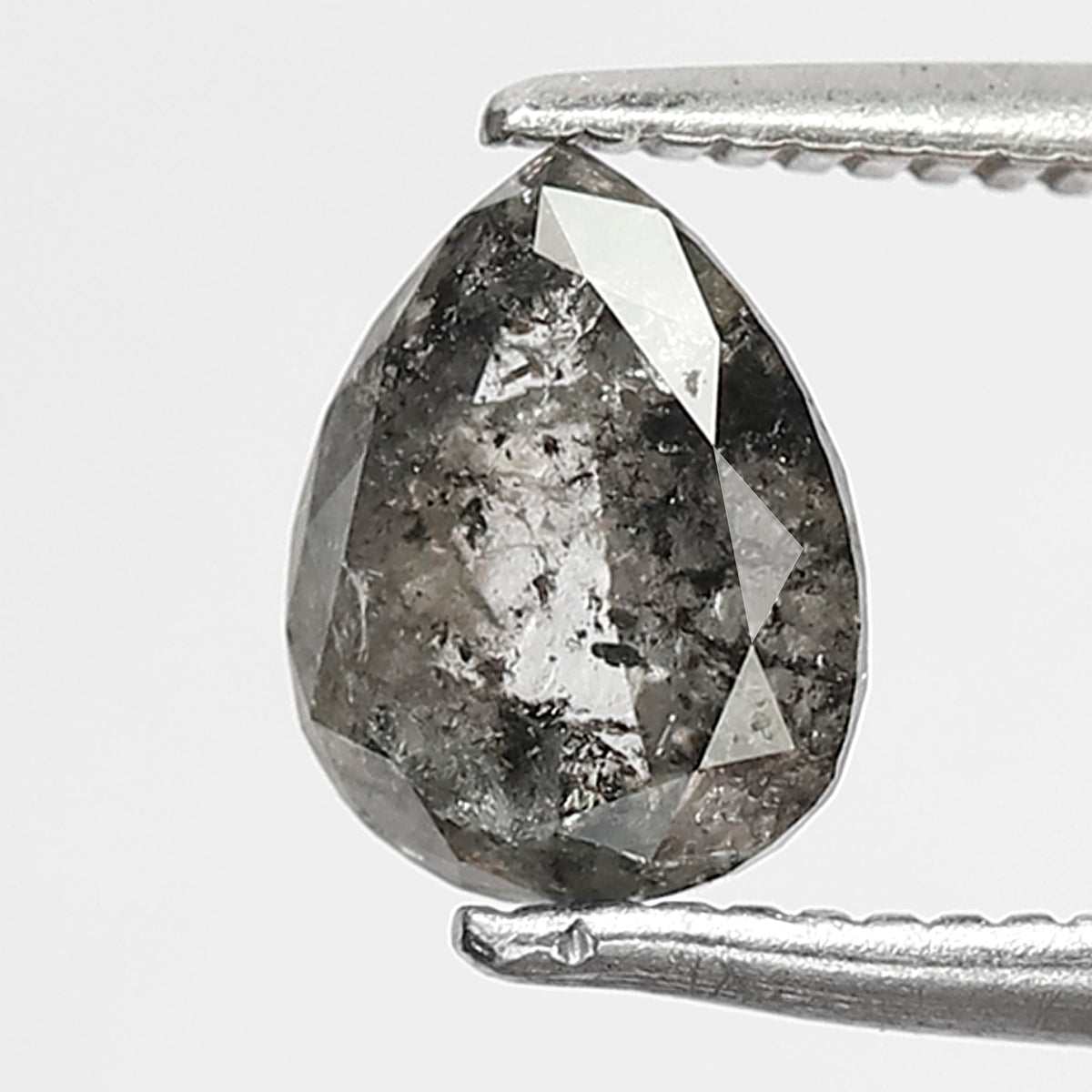 1.05 CT 7 MM pear Shape Black Grey Color Diamond Loose Natural Diamond for Ring