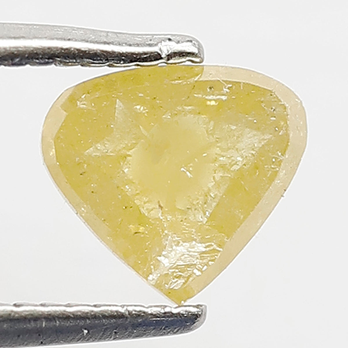 0.73 Ct Heart Shape Yellow Translucent Rustic Diamond | Natural Ethical Loose Diamond for Proposal Ring