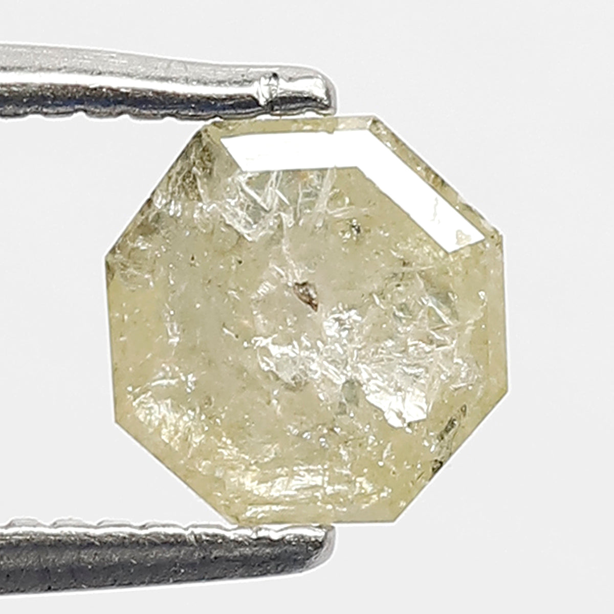 Natural Geometric cut 0.72 CT Misty Green Loose Earth Mined Rustic Diamond For Custom Ring