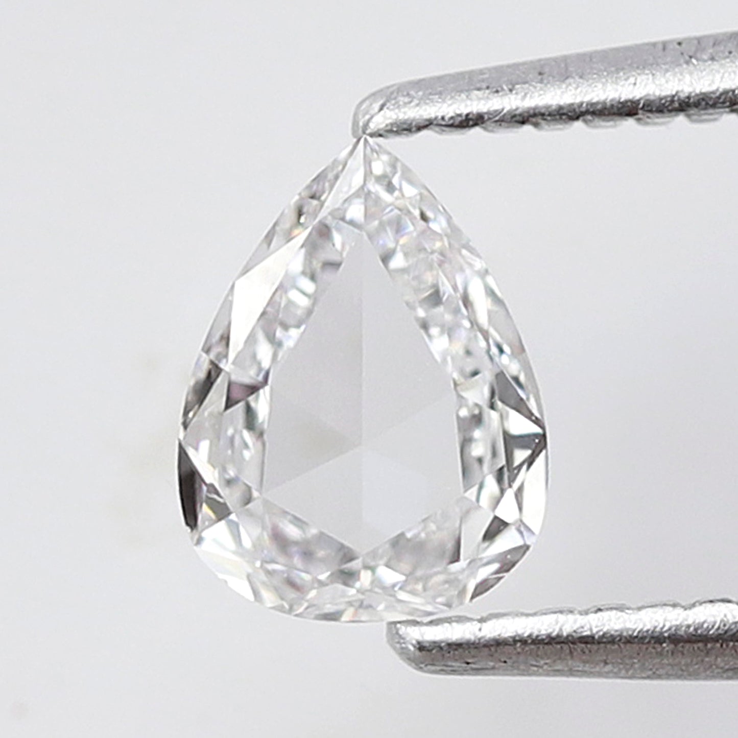 Natural 0.36 Ct Pear Rose Cut Diamond E VVS, Loose Earth Mined Diamond for Custom Jewelry, Dainty Ring Stone