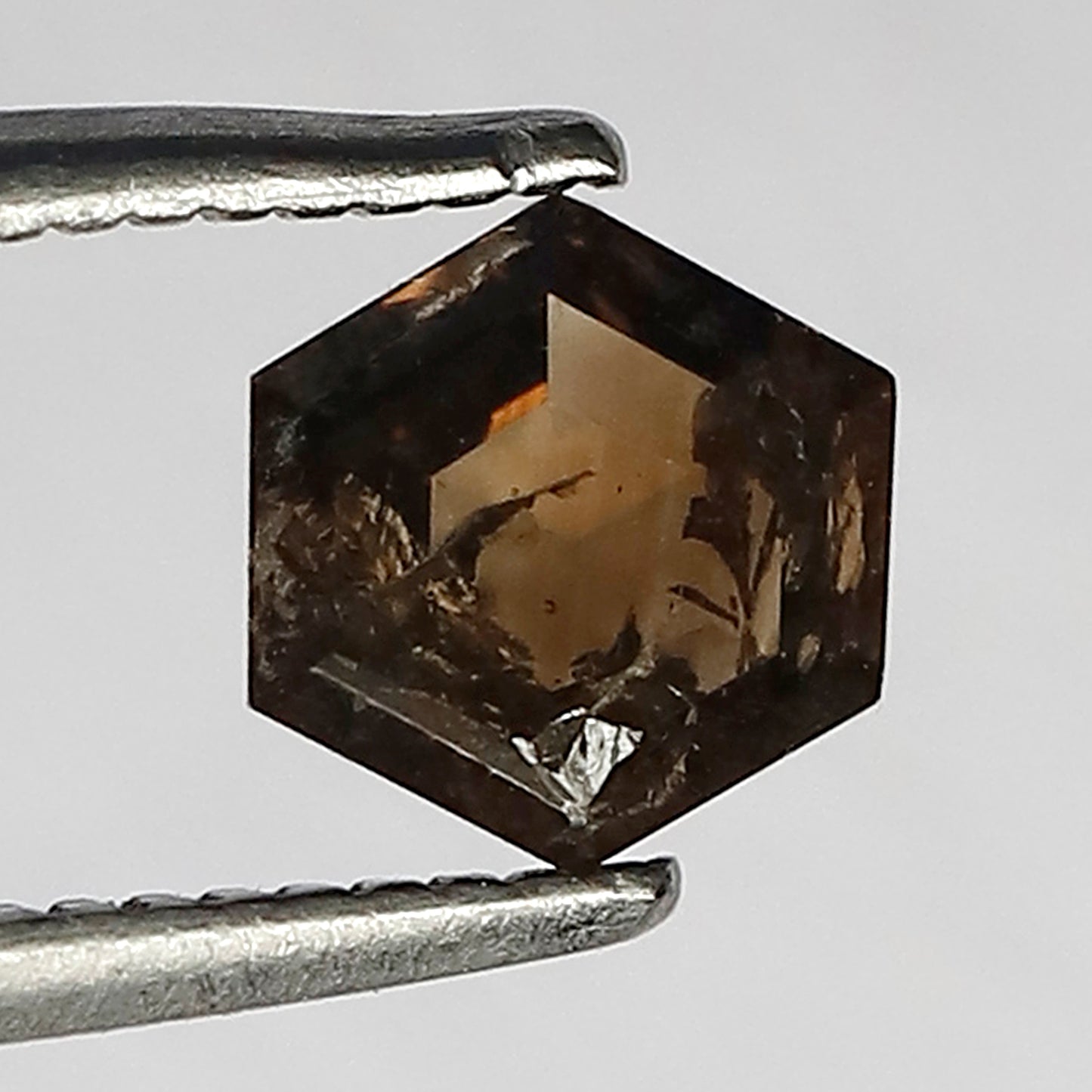 0.70 CT 5 MM Salt and Pepper Geometric Shape Champagne Color for Bridal Vintage Jewelry