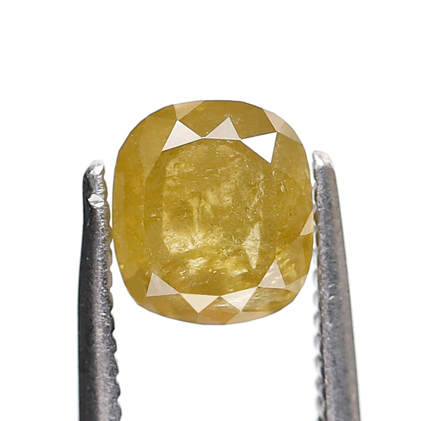 1.41 CT CUSHION Shape Natural Loose Diamond,6mm Cushion cut salt and pepper Diamond, yellow color cushion cut Diamond for making custom ring